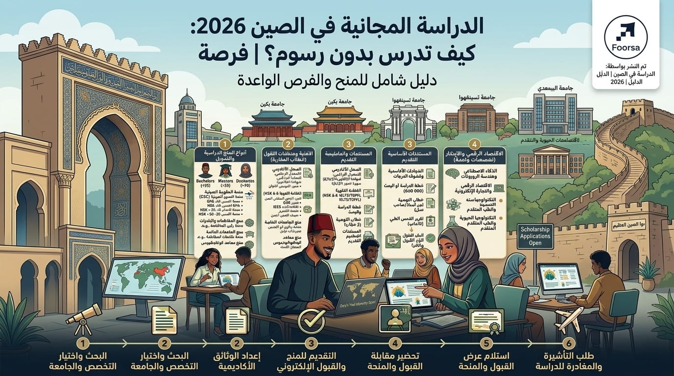 الدراسة المجانية في الصين 2026: كيف تدرس بدون رسوم؟ | فرصة