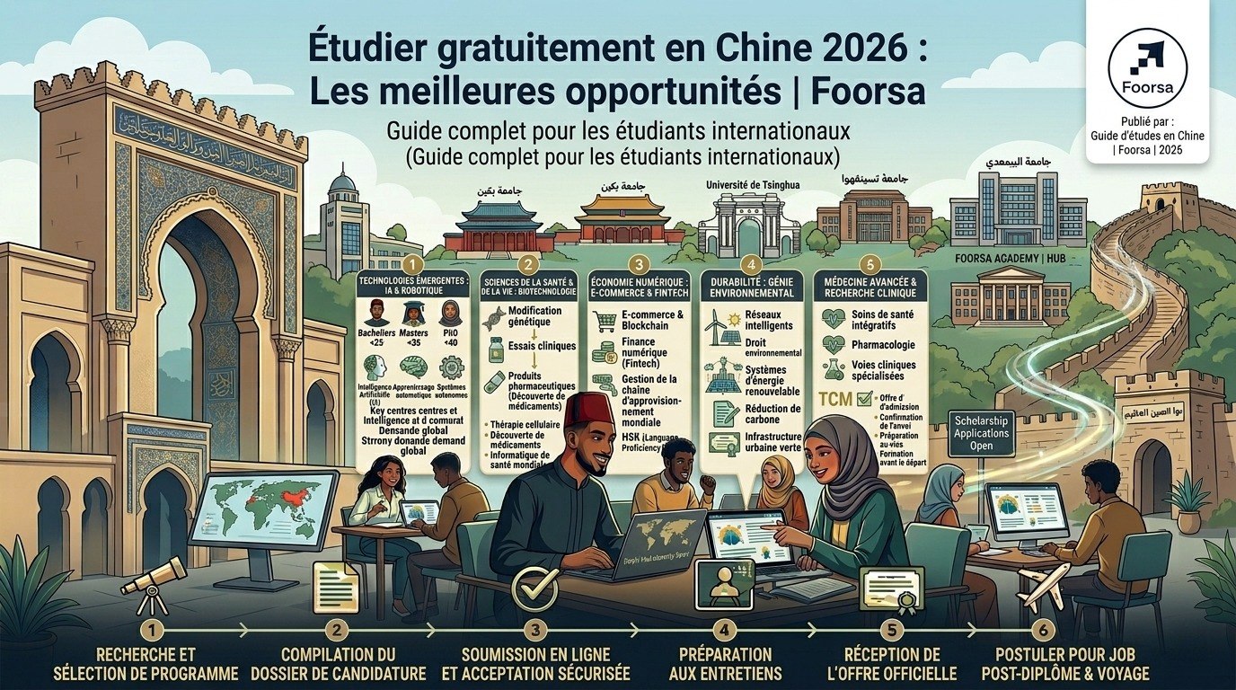 Etudier gratuitement Chine 2026 : Les meilleures opportunites | Foorsa