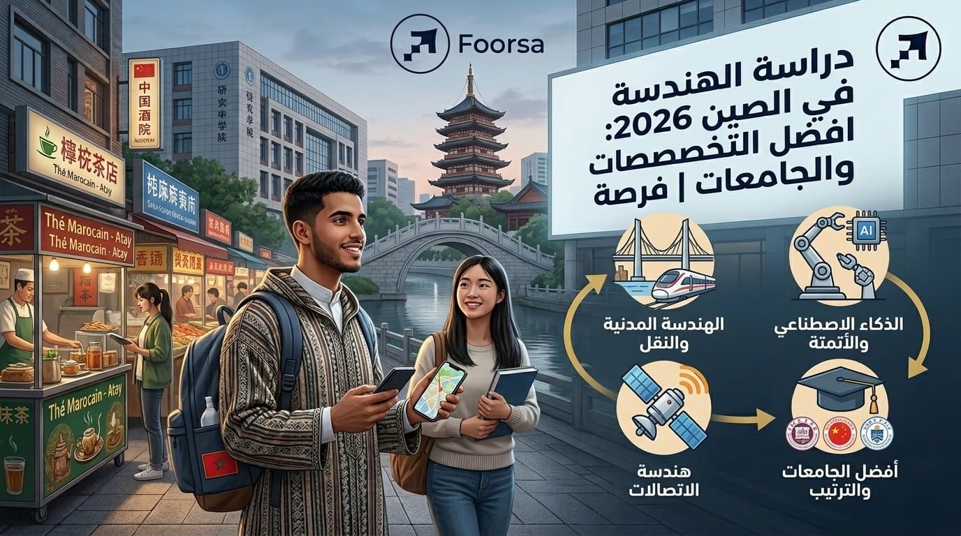 دراسة الهندسة في الصين 2026: افضل التخصصات والجامعات | فرصة