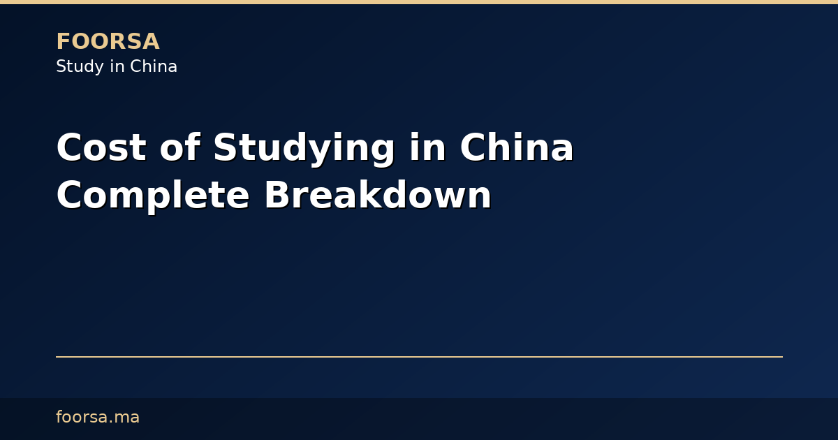 تكلفة الدراسة في الصين
