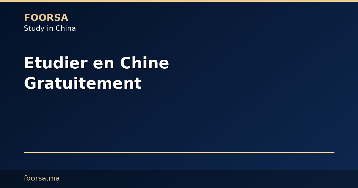 Étudier en Chine Gratuitement