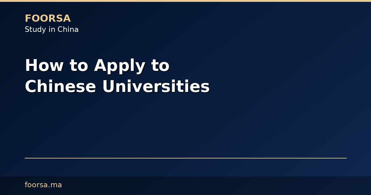 How to Apply to Chinese Universities