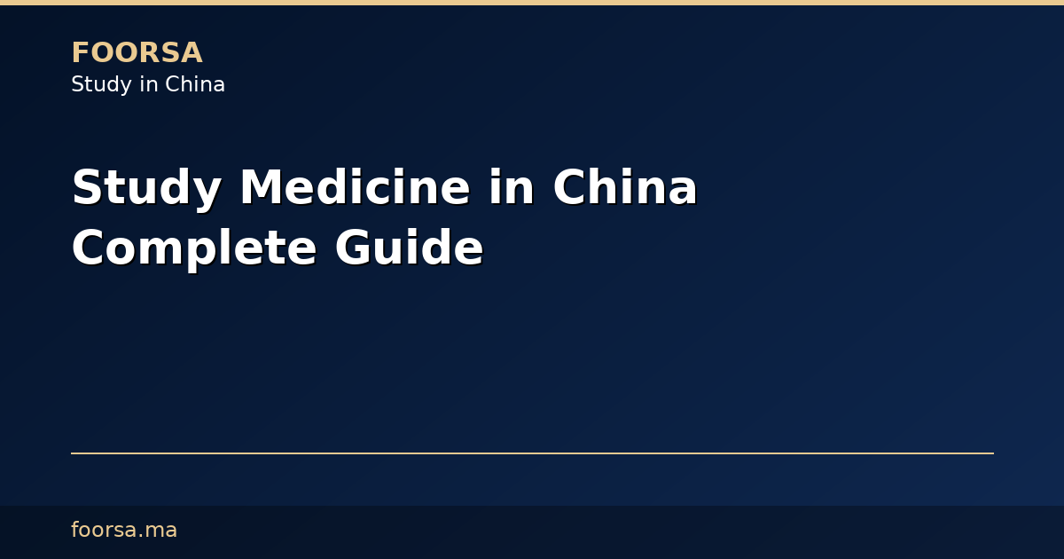 دراسة الطب في الصين